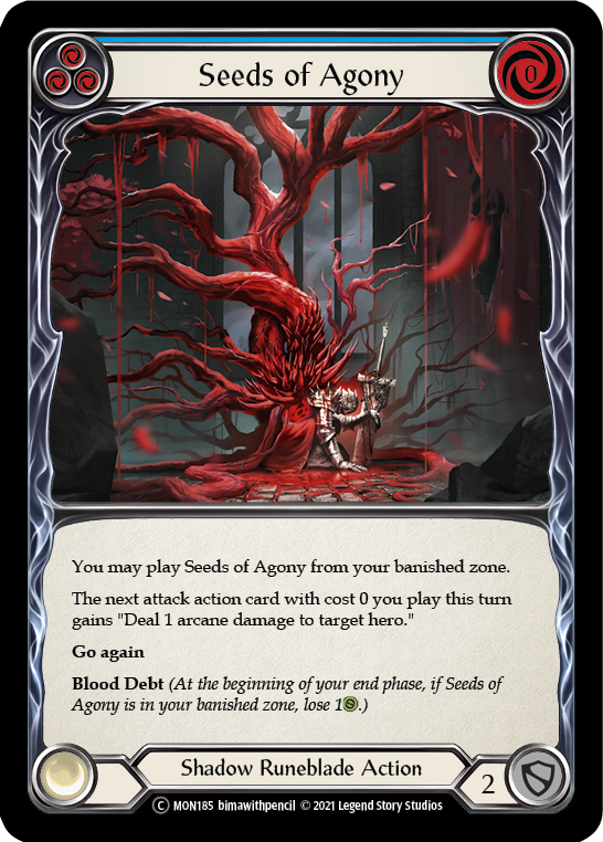 Seeds of Agony (Blue) [U-MON185] (Monarch Unlimited)  Unlimited Normal | L.A. Mood Comics and Games