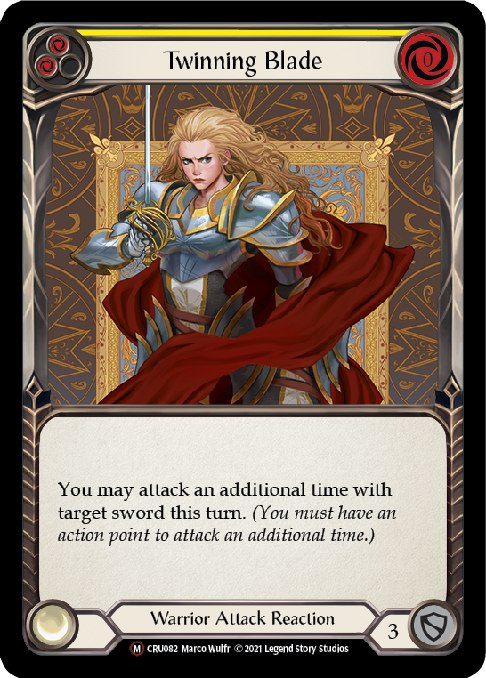 Twinning Blade [U-CRU082] (Crucible of War Unlimited)  Unlimited Rainbow Foil | L.A. Mood Comics and Games