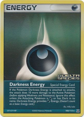 Darkness Energy (103/113) (Stamped) [EX: Delta Species] | L.A. Mood Comics and Games