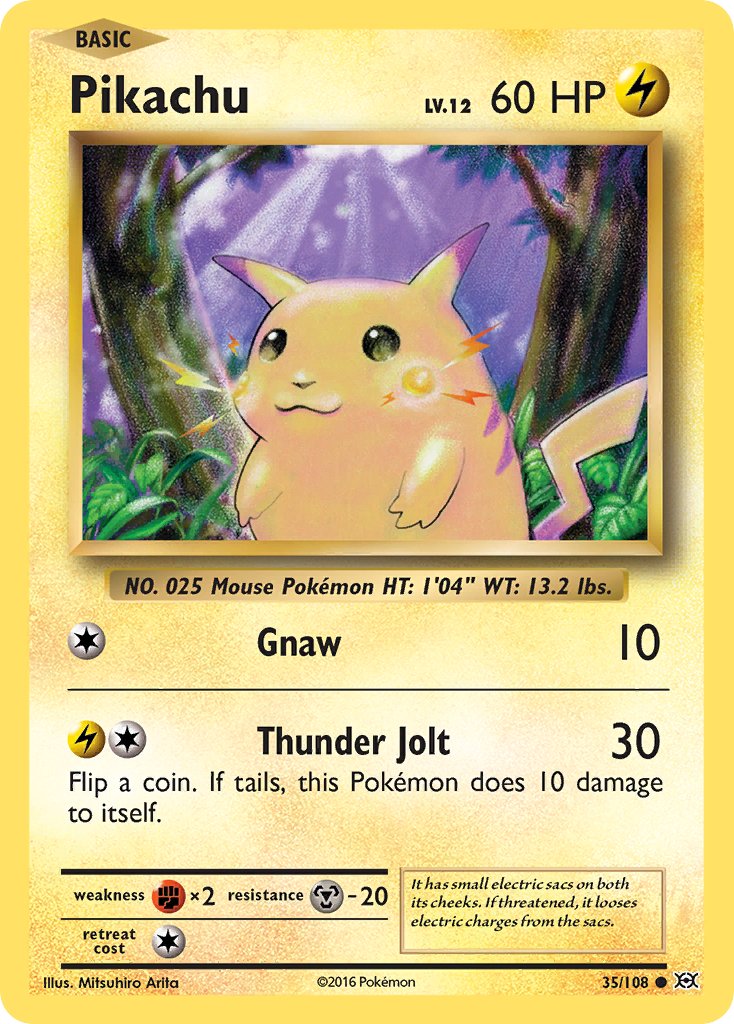 Pikachu (35/108) (Theme Deck Exclusive) (Cracked Ice Holo) [XY: Evolutions] | L.A. Mood Comics and Games