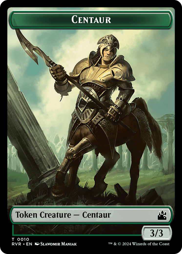 Elf Knight // Centaur Double-Sided Token [Ravnica Remastered Tokens] | L.A. Mood Comics and Games