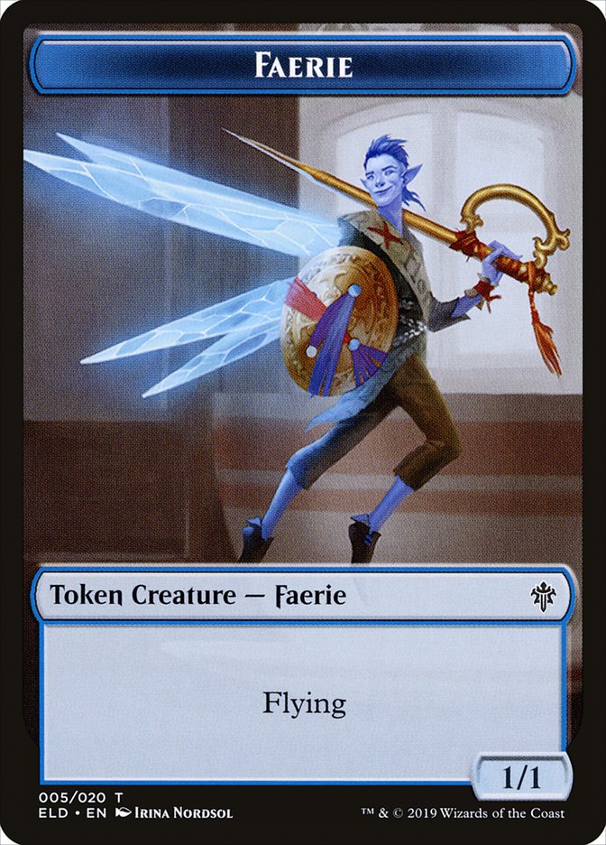 Faerie Token [Throne of Eldraine Tokens] | L.A. Mood Comics and Games