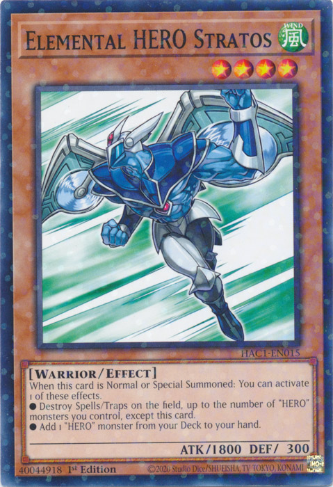 Elemental HERO Stratos (Duel Terminal) [HAC1-EN015] Common | L.A. Mood Comics and Games