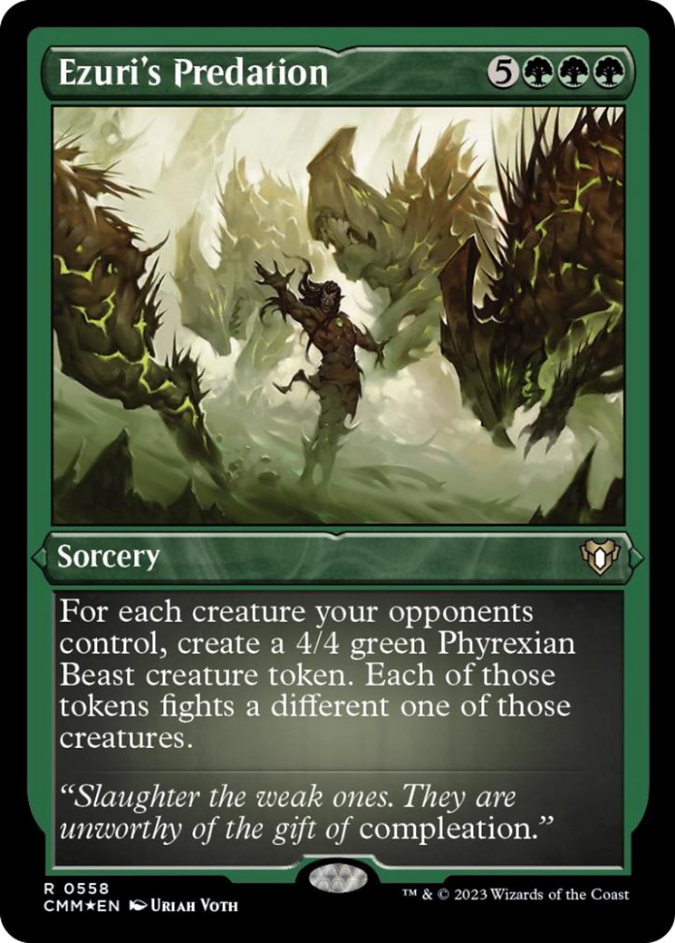 Ezuri's Predation (Foil Etched) [Commander Masters] | L.A. Mood Comics and Games