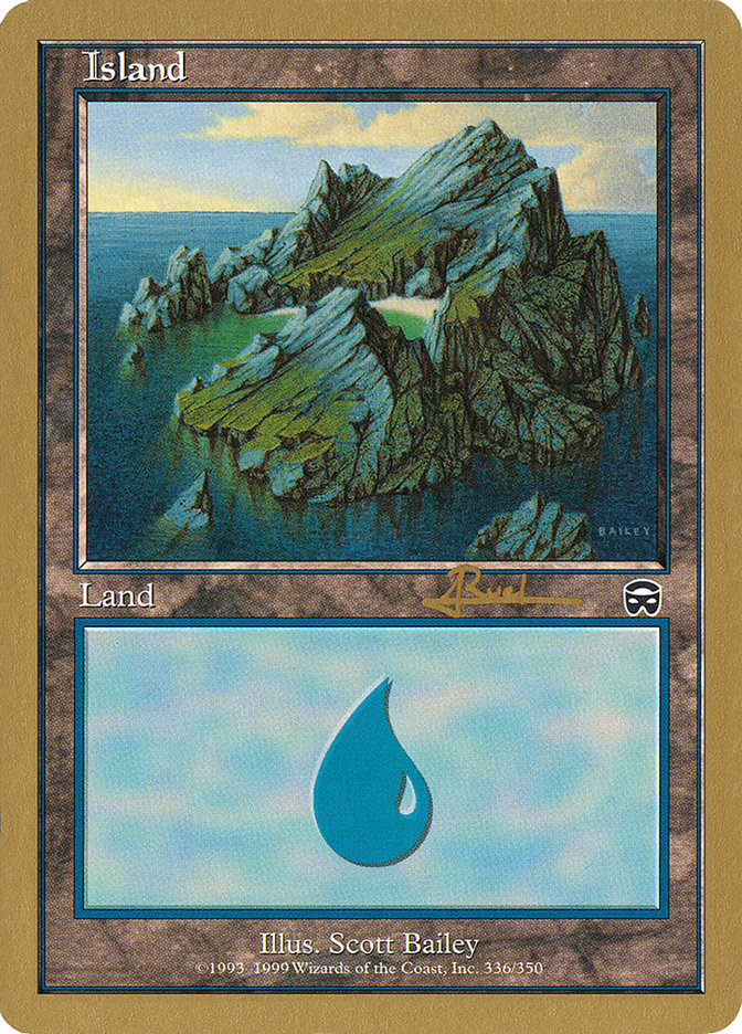 Island (ar336a) (Antoine Ruel) [World Championship Decks 2001] | L.A. Mood Comics and Games