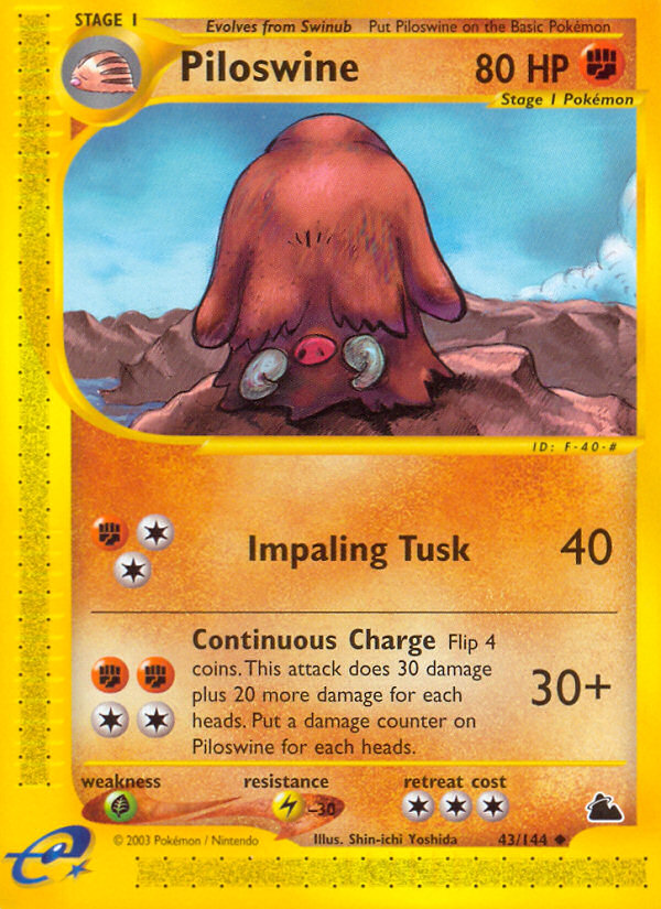 Piloswine (43/144) [Skyridge] | L.A. Mood Comics and Games