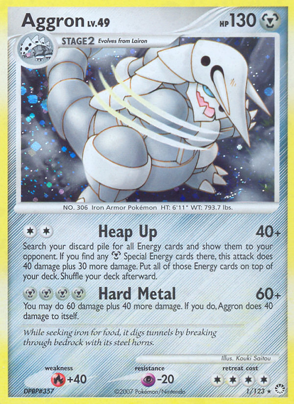 Aggron (1/123) [Diamond & Pearl: Mysterious Treasures] | L.A. Mood Comics and Games