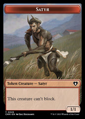 Treasure // Satyr Double-Sided Token [Commander Masters Tokens] | L.A. Mood Comics and Games