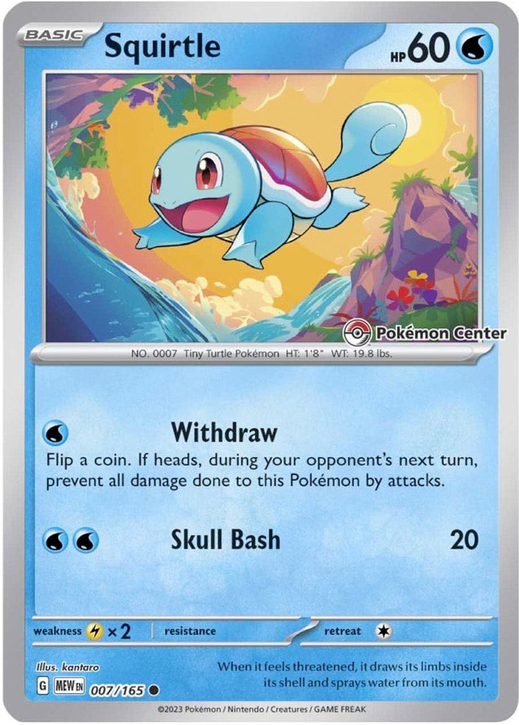 Squirtle (007/165) (Pokemon Center Exclusive) [Scarlet & Violet: Black Star Promos] | L.A. Mood Comics and Games