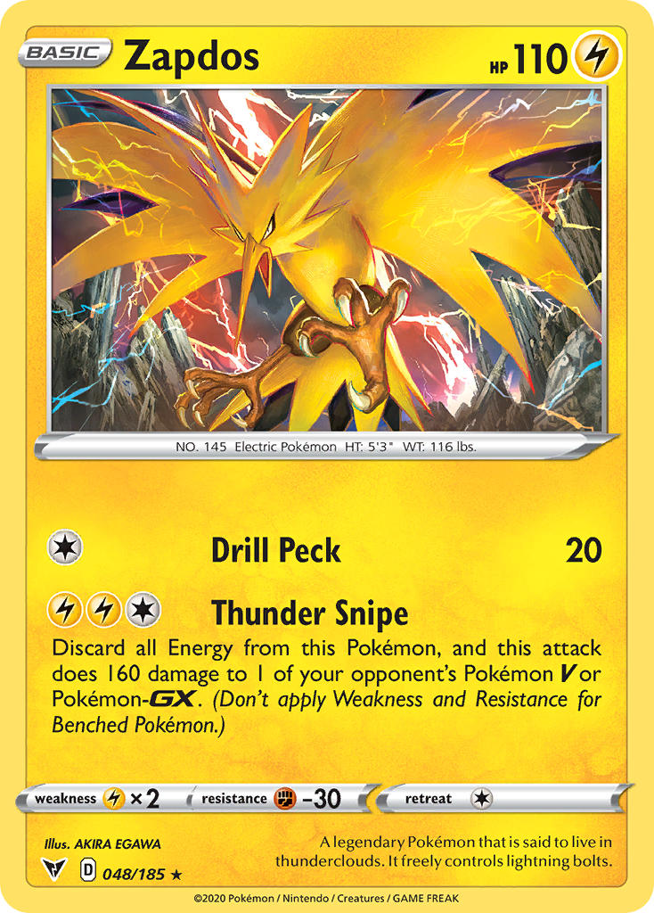 Zapdos (048/185) [Sword & Shield: Vivid Voltage] | L.A. Mood Comics and Games