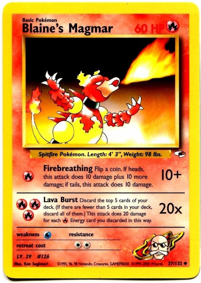 Blaine's Magmar (37/132) [Gym Heroes Unlimited] | L.A. Mood Comics and Games