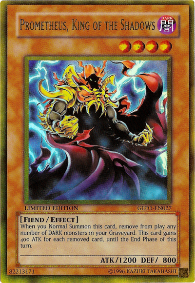 Prometheus, King of the Shadows [GLD1-EN027] Gold Rare | L.A. Mood Comics and Games