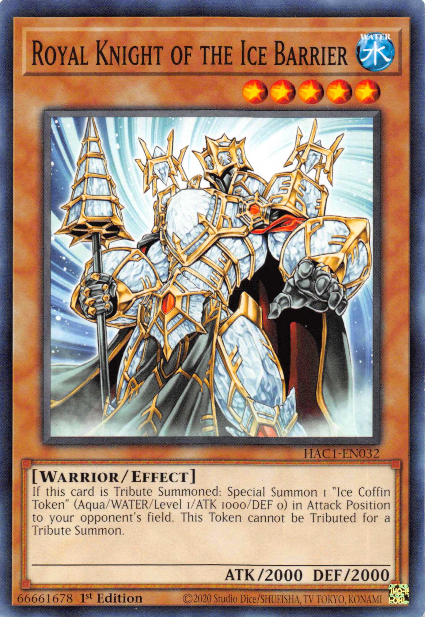 Royal Knight of the Ice Barrier (Duel Terminal) [HAC1-EN032] Parallel Rare | L.A. Mood Comics and Games