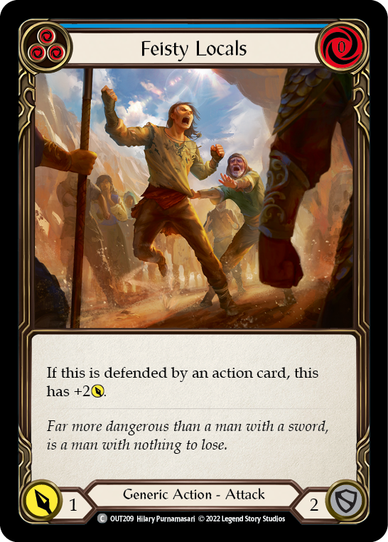 Feisty Locals (Blue) [OUT209] (Outsiders)  Rainbow Foil | L.A. Mood Comics and Games