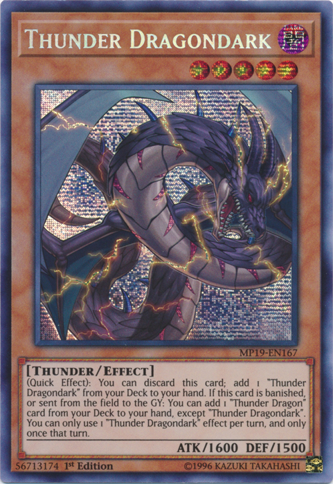 Thunder Dragondark [MP19-EN167] Prismatic Secret Rare | L.A. Mood Comics and Games