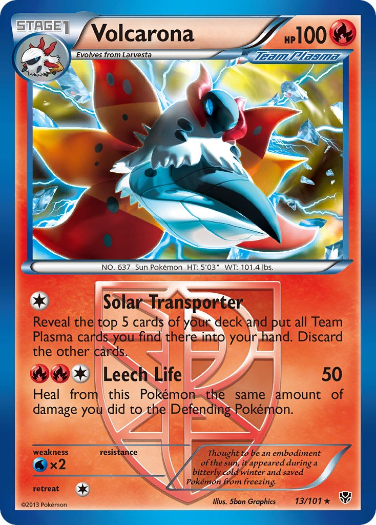Volcarona (13/101) (Theme Deck Exclusive) [Black & White: Plasma Blast] | L.A. Mood Comics and Games