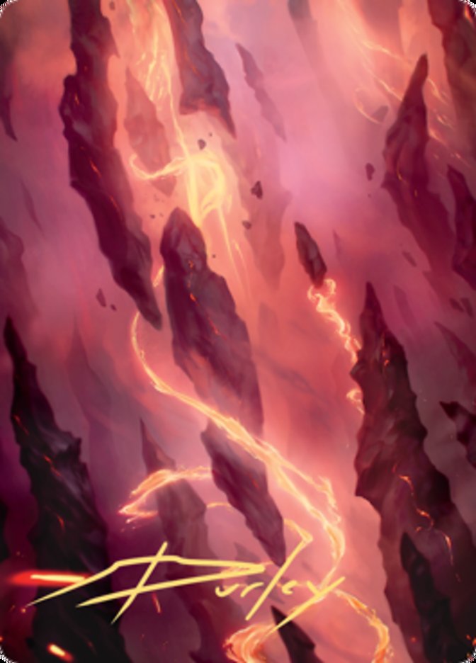Mountain 1 Art Card (Gold-Stamped Signature) [Zendikar Rising Art Series] | L.A. Mood Comics and Games