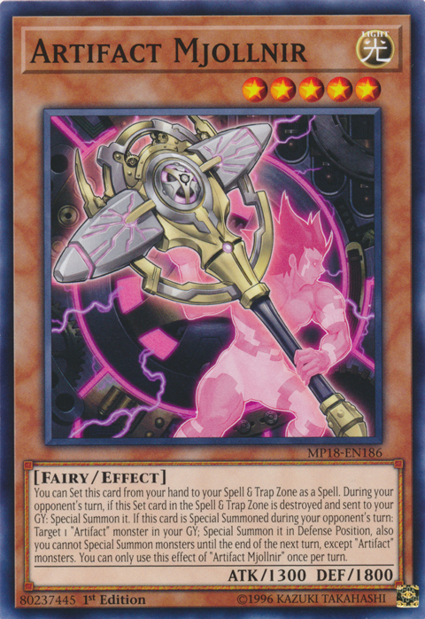 Artifact Mjollnir [MP18-EN186] Common | L.A. Mood Comics and Games