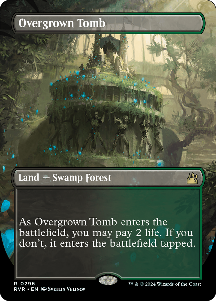 Overgrown Tomb (Borderless) [Ravnica Remastered] | L.A. Mood Comics and Games