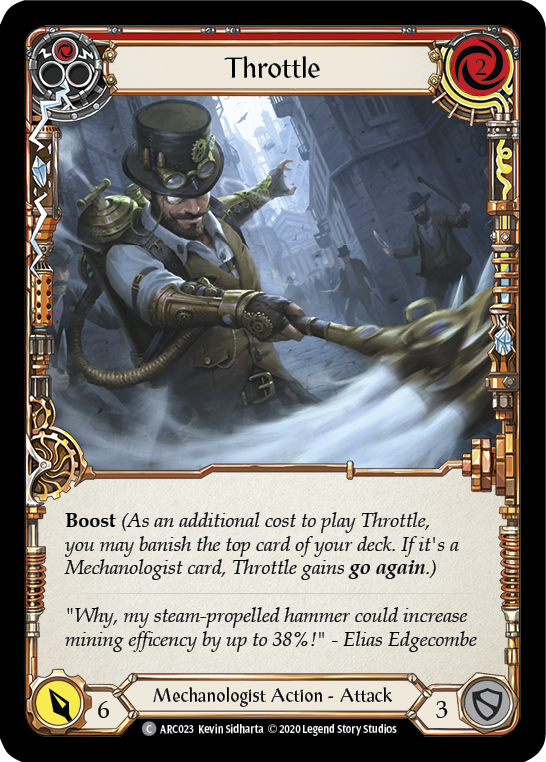 Throttle (Red) [U-ARC023] (Arcane Rising Unlimited)  Unlimited Rainbow Foil | L.A. Mood Comics and Games