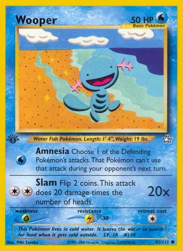 Wooper (82/111) [Neo Genesis 1st Edition] | L.A. Mood Comics and Games