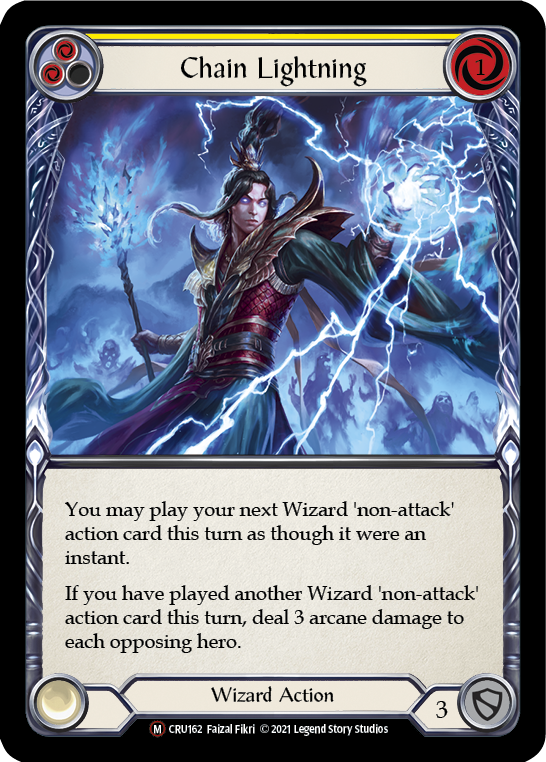 Chain Lightning [U-CRU162] (Crucible of War Unlimited)  Unlimited Rainbow Foil | L.A. Mood Comics and Games
