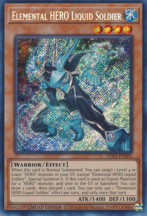 Elemental HERO Liquid Soldier [LDS3-EN103] Secret Rare | L.A. Mood Comics and Games