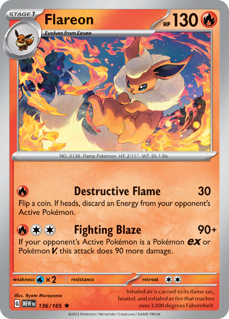 Flareon (136/165) [Scarlet & Violet: 151] | L.A. Mood Comics and Games