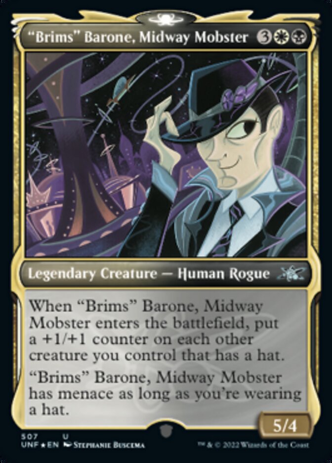 "Brims" Barone, Midway Mobster (Showcase) (Galaxy Foil) [Unfinity] | L.A. Mood Comics and Games
