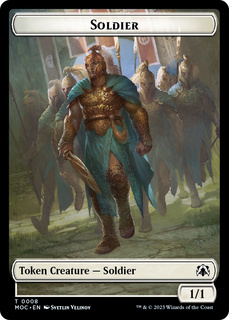 Soldier // Insect Double-Sided Token [March of the Machine Commander Tokens] | L.A. Mood Comics and Games