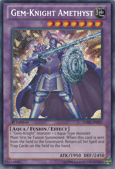 Gem-Knight Amethyst [HA06-EN047] Secret Rare | L.A. Mood Comics and Games