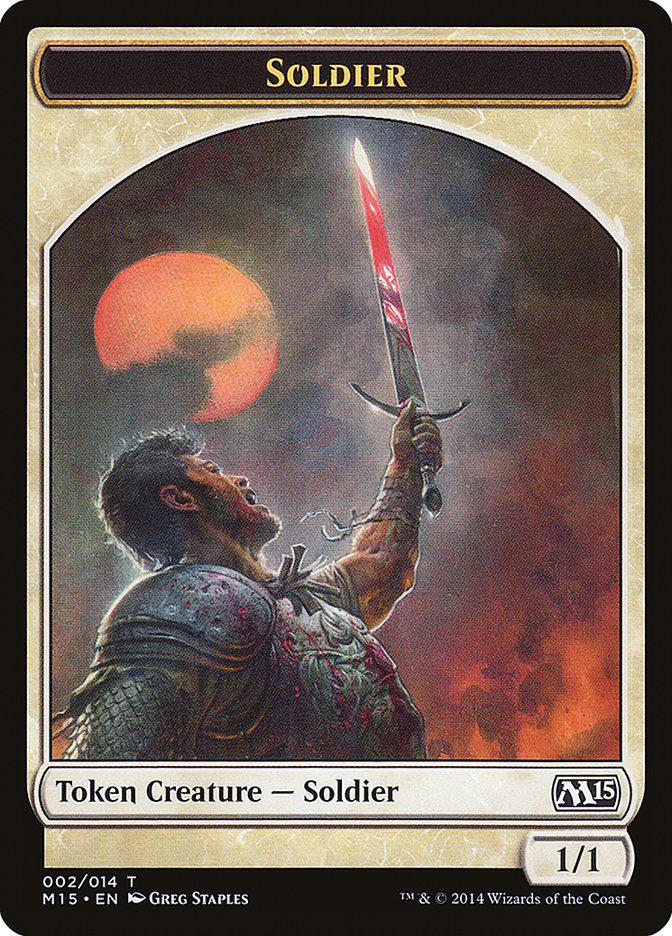 Soldier Token [Magic 2015 Tokens] | L.A. Mood Comics and Games