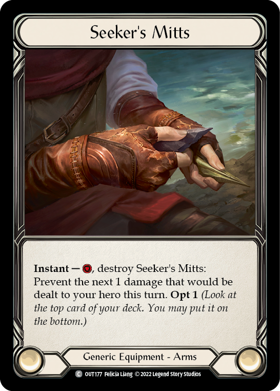 Seeker's Mitts [OUT177] (Outsiders)  Rainbow Foil | L.A. Mood Comics and Games