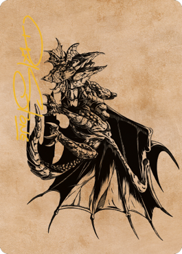 Ancient Copper Dragon Art Card (52) (Gold-Stamped Signature) [Commander Legends: Battle for Baldur's Gate Art Series] | L.A. Mood Comics and Games