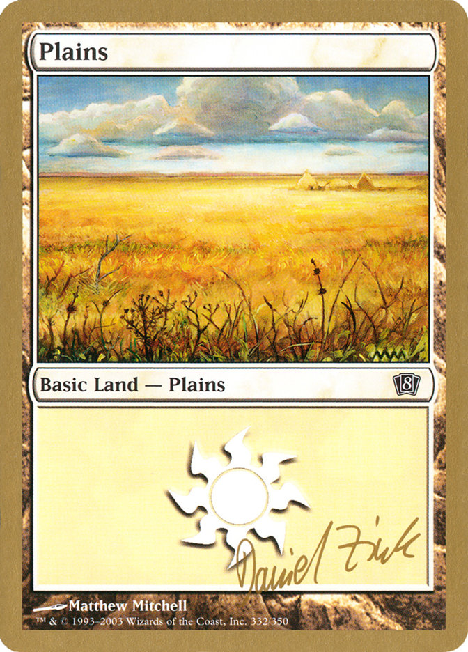 Plains (dz332) (Daniel Zink) [World Championship Decks 2003] | L.A. Mood Comics and Games