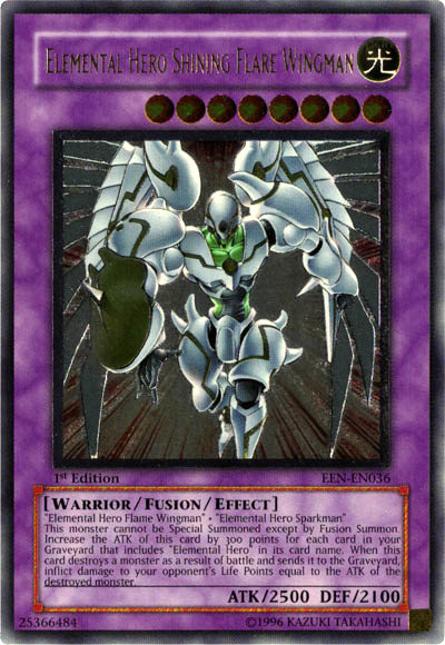 Elemental Hero Shining Flare Wingman [EEN-EN036] Ultimate Rare | L.A. Mood Comics and Games