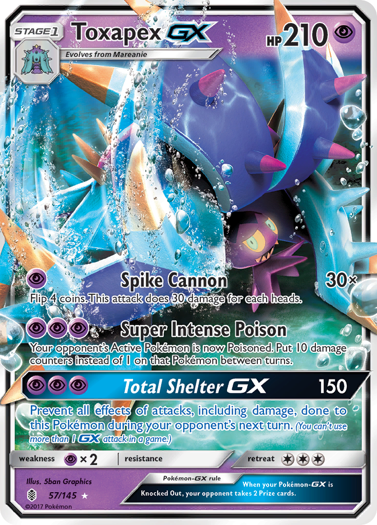 Toxapex GX (57/145) [Sun & Moon: Guardians Rising] | L.A. Mood Comics and Games