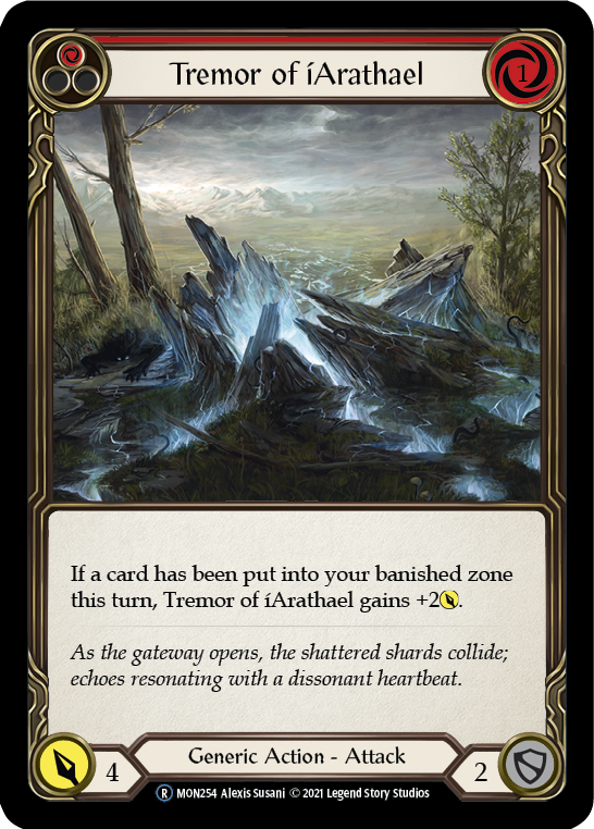 Tremor of iArathael (Red) [U-MON254-RF] (Monarch Unlimited)  Unlimited Rainbow Foil | L.A. Mood Comics and Games