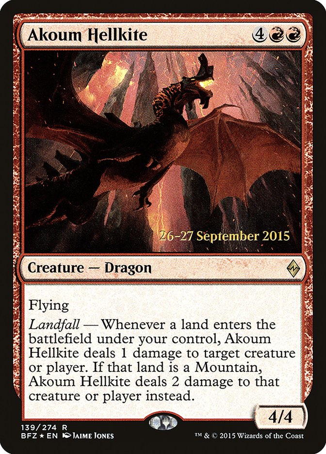 Akoum Hellkite [Battle for Zendikar Prerelease Promos] | L.A. Mood Comics and Games