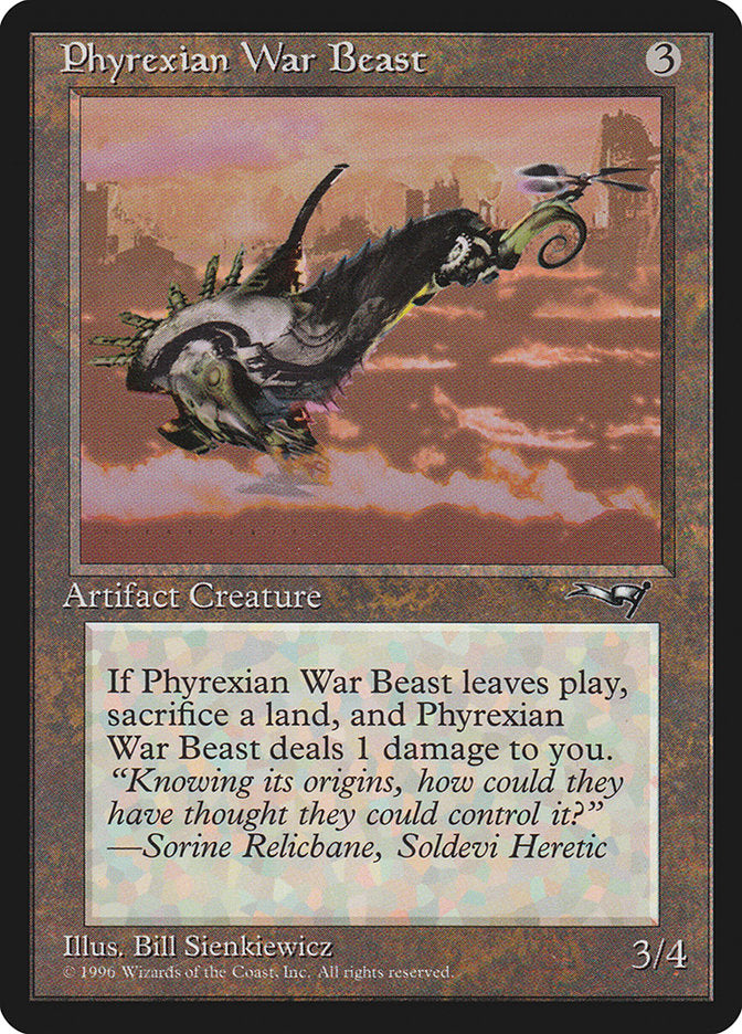 Phyrexian War Beast (Signature on Left) [Alliances] | L.A. Mood Comics and Games