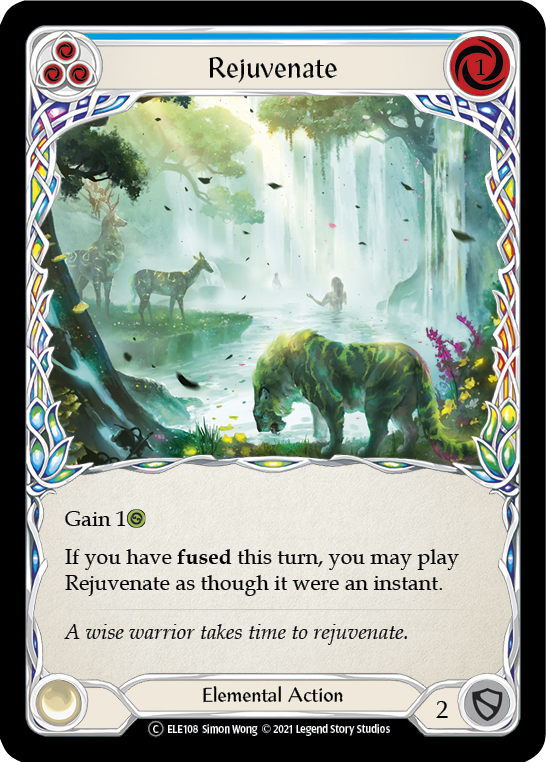 Rejuvenate (Blue) [U-ELE108] (Tales of Aria Unlimited)  Unlimited Rainbow Foil | L.A. Mood Comics and Games