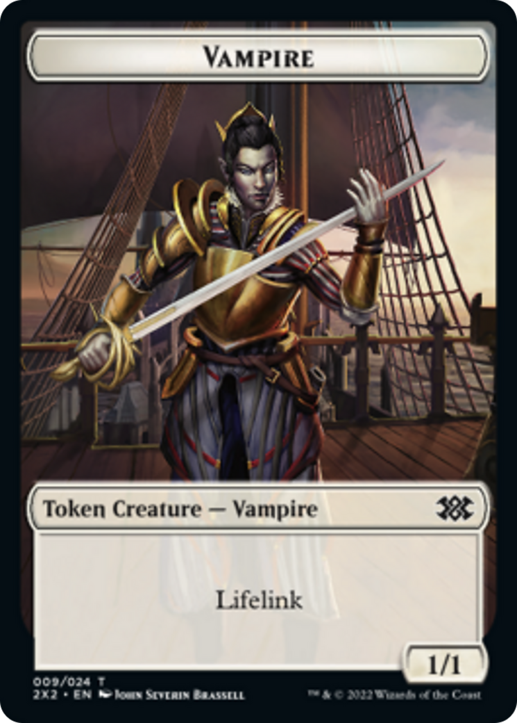 Saproling // Vampire Double-Sided Token [Double Masters 2022 Tokens] | L.A. Mood Comics and Games