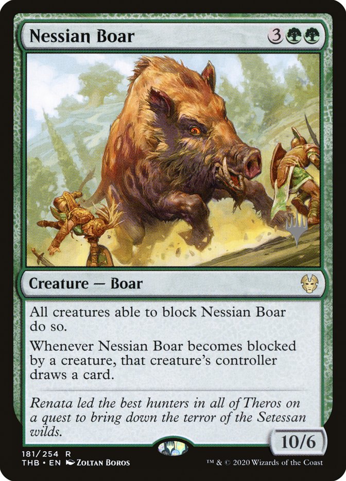 Nessian Boar (Promo Pack) [Theros Beyond Death Promos] | L.A. Mood Comics and Games
