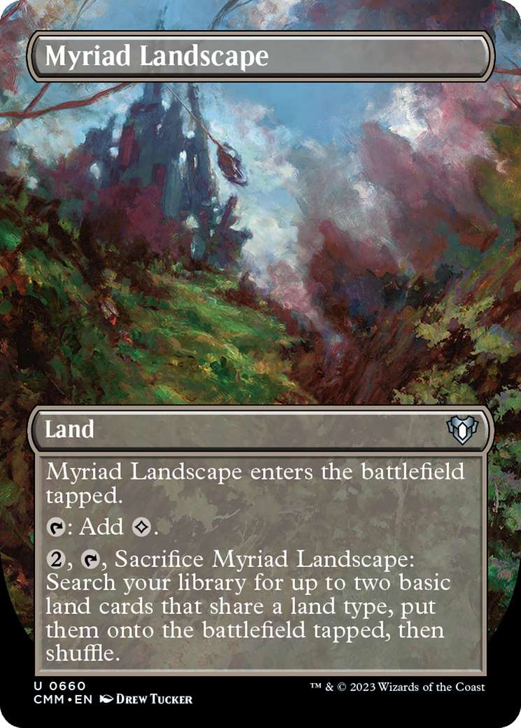 Myriad Landscape (Borderless Alternate Art) [Commander Masters] | L.A. Mood Comics and Games
