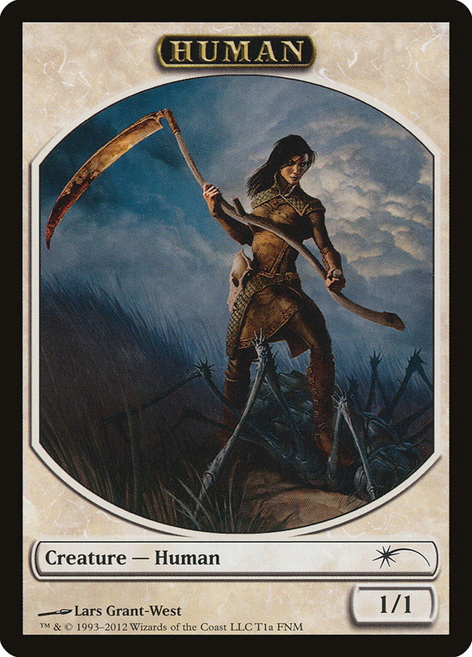 Human // Wolf Double-Sided Token [Friday Night Magic 2012] | L.A. Mood Comics and Games