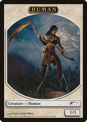 Human // Wolf Double-Sided Token [Friday Night Magic 2012] | L.A. Mood Comics and Games