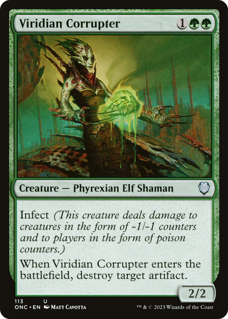 Viridian Corrupter [Phyrexia: All Will Be One Commander] | L.A. Mood Comics and Games