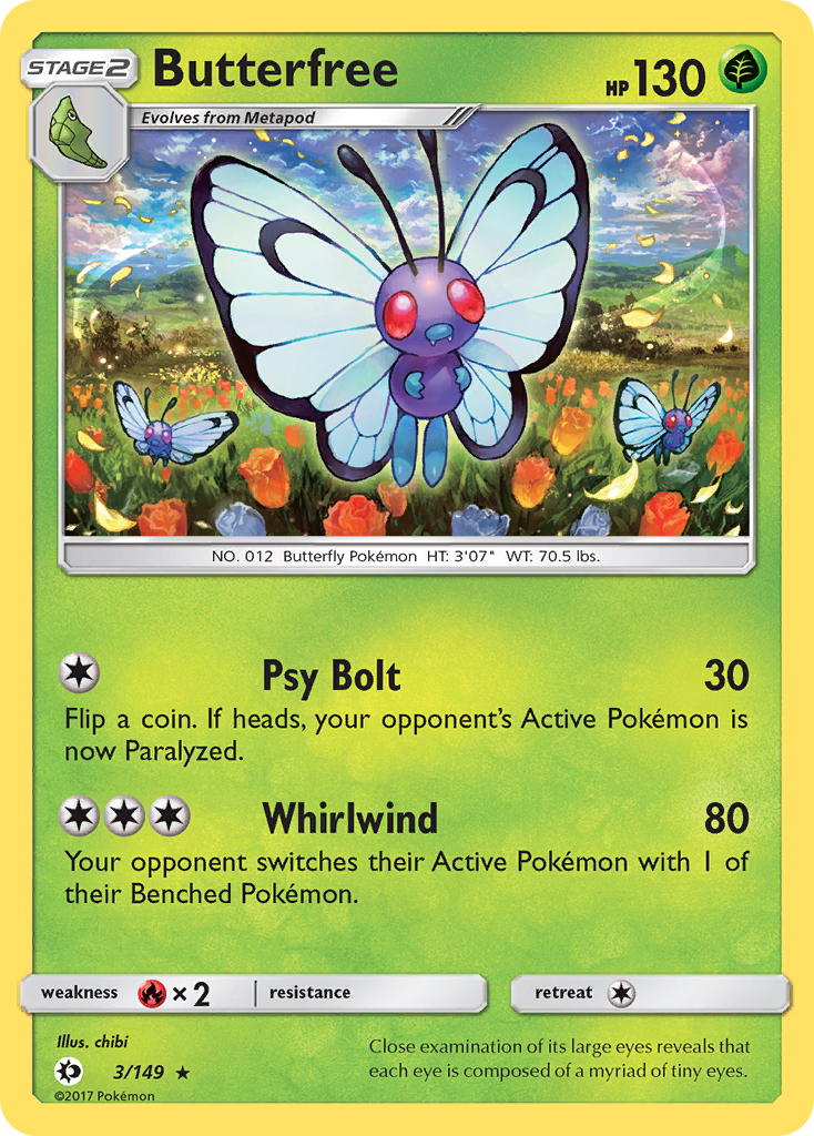 Butterfree (3/149) [Sun & Moon: Base Set] | L.A. Mood Comics and Games