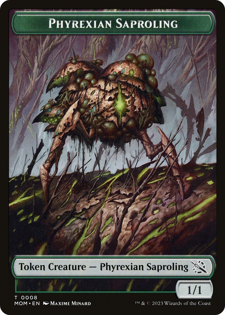 Monk // Phyrexian Saproling Double-Sided Token [March of the Machine Tokens] | L.A. Mood Comics and Games