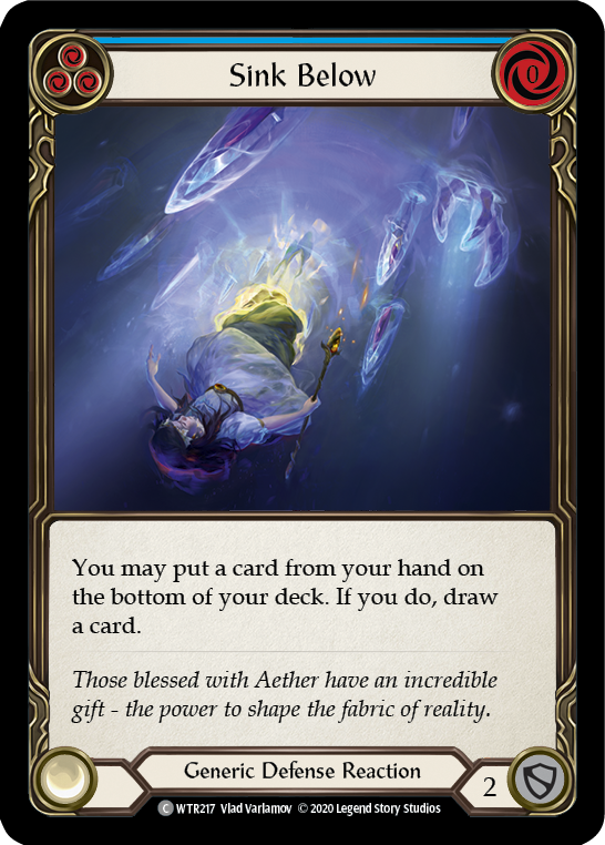 Sink Below (Blue) [U-WTR217] (Welcome to Rathe Unlimited)  Unlimited Rainbow Foil | L.A. Mood Comics and Games